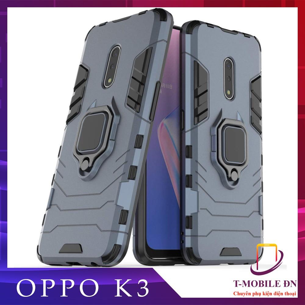 Ốp lưng cho Oppo K3 iron man chống sốc kèm nhẫn xoay chống xem video bảo vệ camera