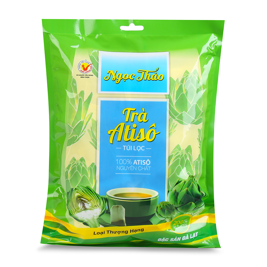Gói trà atiso túi lọc Ngọc Thảo 200 túi loại thượng hạng