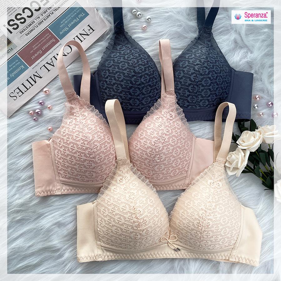Áo ngực không gọng mút mỏng - phối ren cao cấp - Giành cho Bạn gái có bầu ngực bự- SPA9036SH