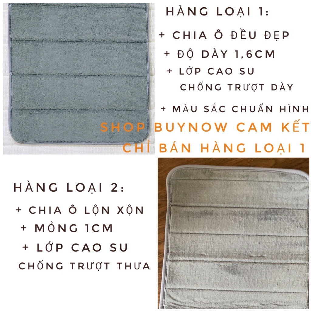 Thảm chùi chân phòng tắm lau chân Housetech hàng loại dày phòng khách nhà bếp đế chống trơn trượt siêu thấm hút nước
