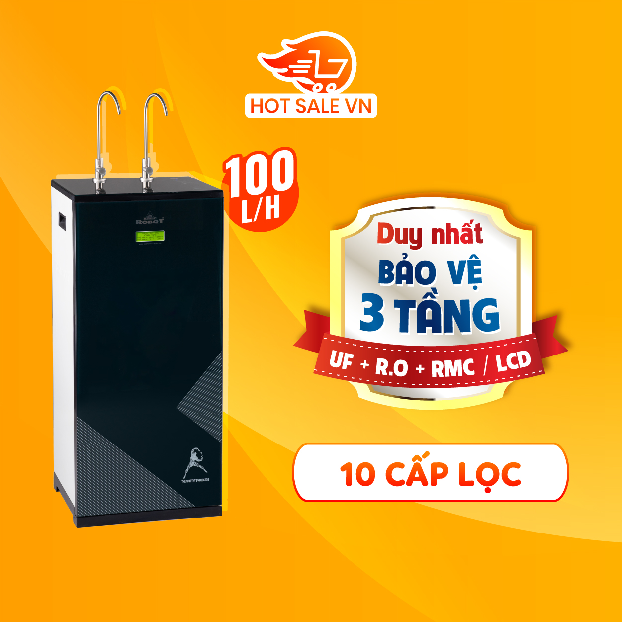 Máy Lọc Nước Bán Công Nghiệp ROBOT SPRING Pro 9410G-UR Tích Hợp Màng Lọc R.O + UF - Hàng Chính Hãng