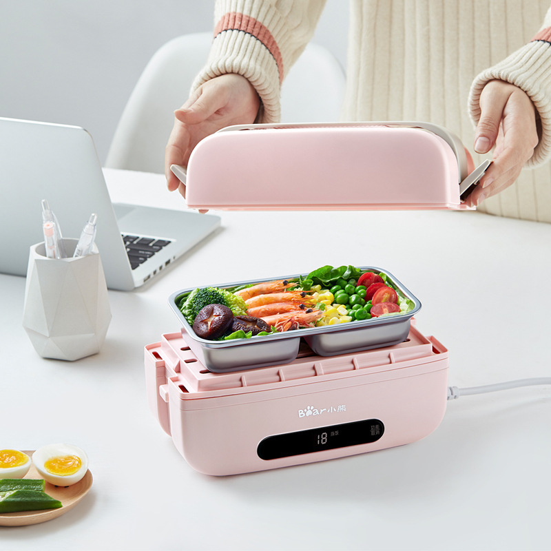 Hộp Cơm Điện Giữ Nhiệt Và Nấu BEAR DFH-B10T6 2 Tầng Dung Tích 1.2 Lít Công Suất 270 W - Hàng Nhập Khẩu