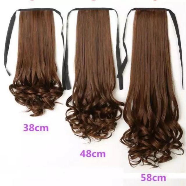 Tóc giả cột xoăn đuôi    tóc cột xoăn đuôi 3 cỡ