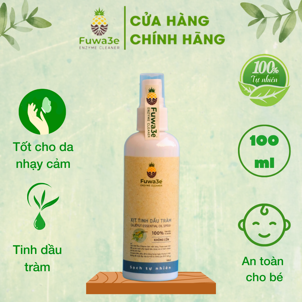 Xịt tinh dầu tràm Fuwa3e hữu cơ 100ml