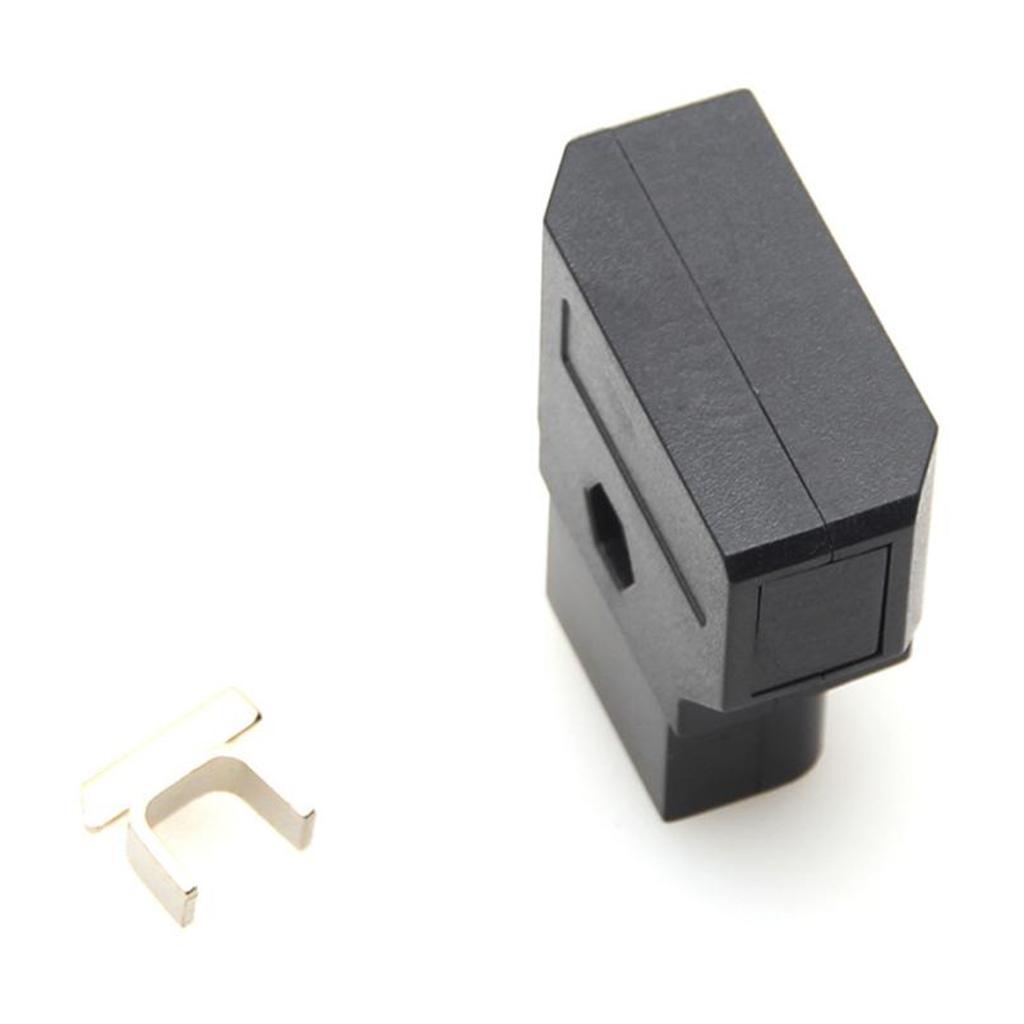 2Pieces Male D-Tap Plug Connector For DSLR Rig Power Cable V-mount Anton Battery Black