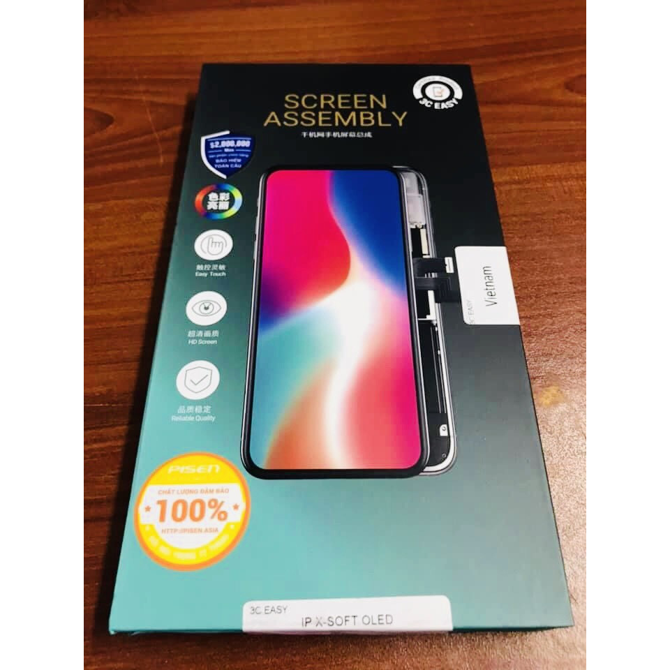 Màn hình điện thoại Iphone X LCD ( Pisen 3CEASY Cerificate , Oled Soft ) _ Hàng chính hãng