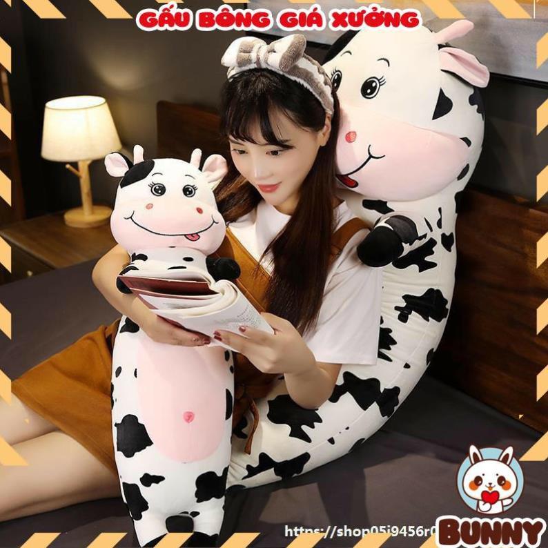Gấu Bông Bò Sữa Siêu Kute Mềm Mịn Size 1m2 vải nhung mềm mịn tạo cảm giác thoải mái khi ôm. - Gấu bông