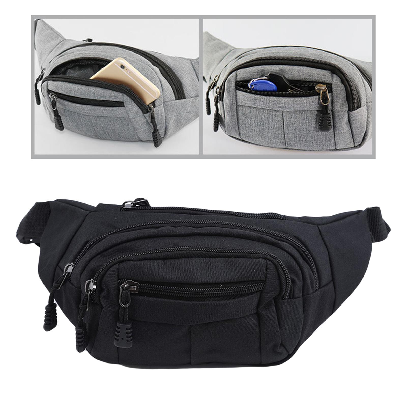 Fanny Pack for Men Women Shoulder Bag Fashion Waist  for Camping Black