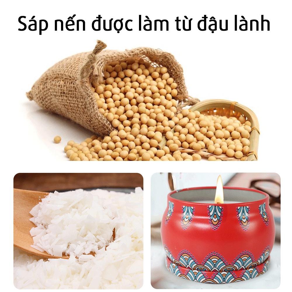 Nến thơm hoa khô thiên nhiên trang trí phòng sáp nến thơm cao cấp