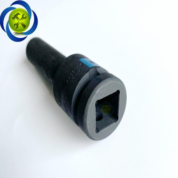 Tuýp đen dài 12mm Kingtony 443512 loại 1/2 6 cạnh dài 80mm