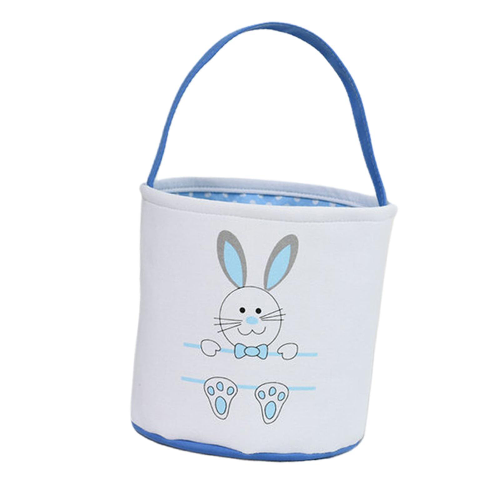 2Pcs Cute Easter Bunny Basket Easter Rabbit Buckets Handbag for Holiday