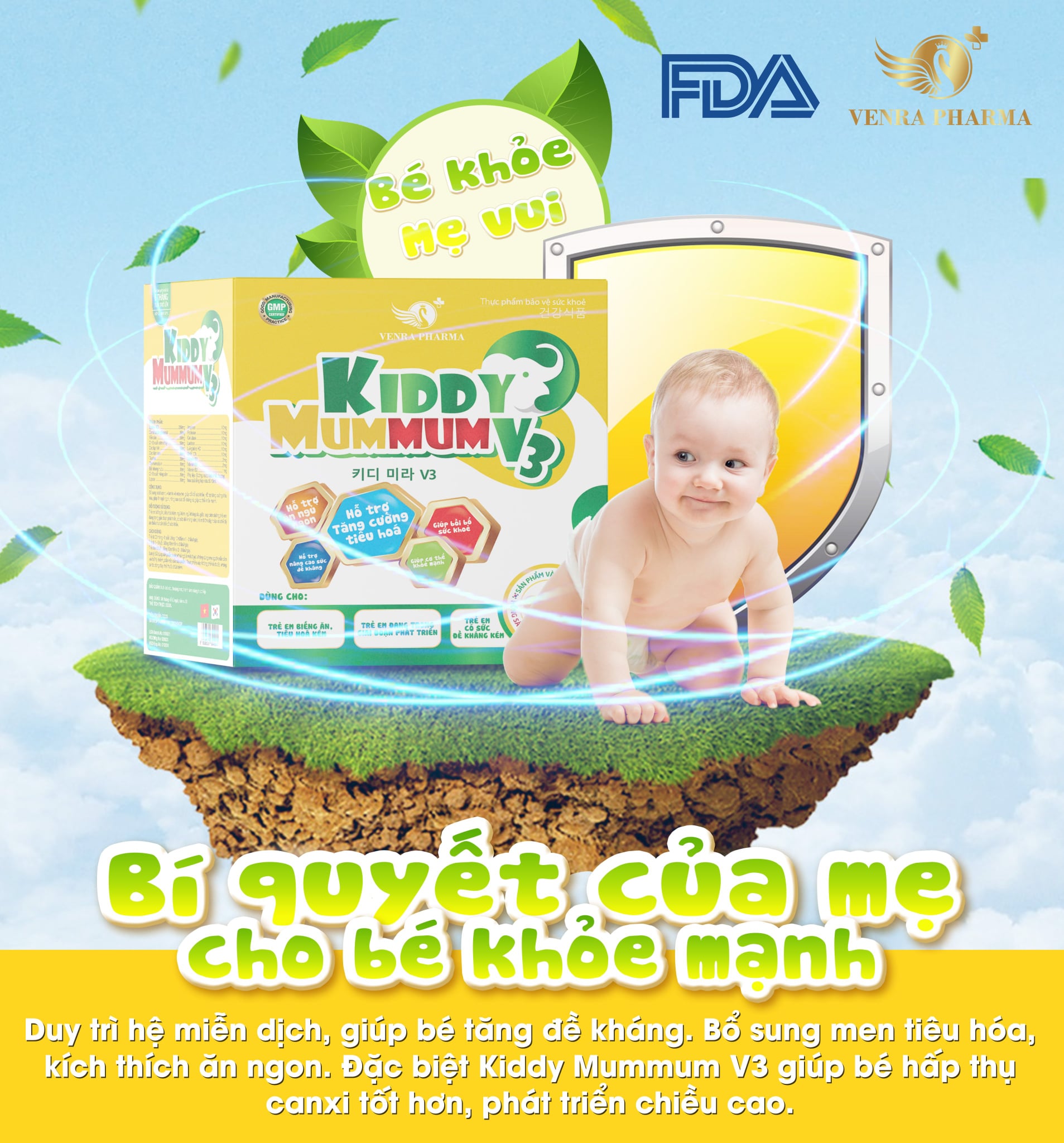 Siro Ăn Ngon Kiddy Mummum V3 Bổ Sung Dinh Dưỡng Cho Trẻ