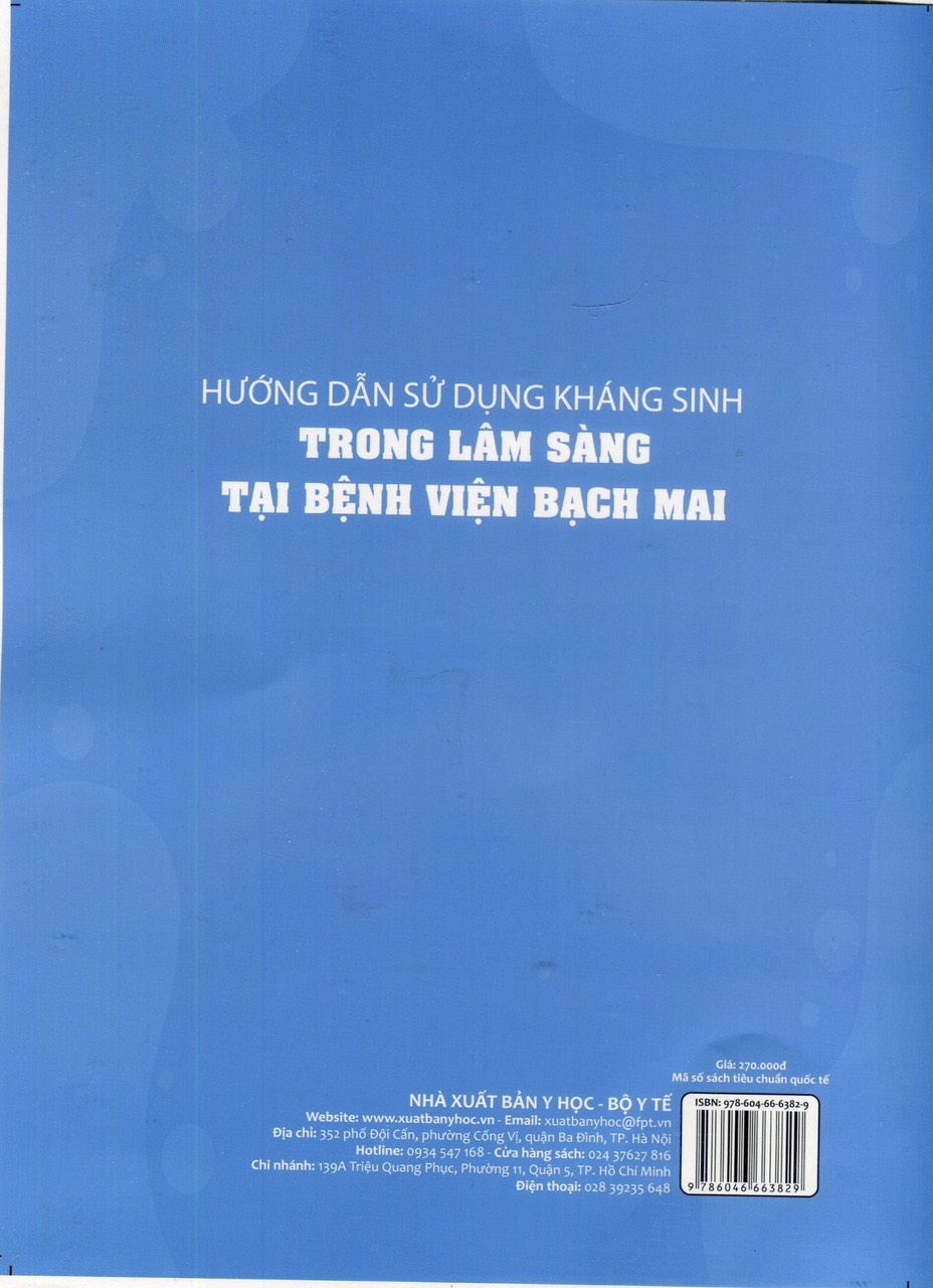 Sách - Hướng dẫn sử dụng Kháng sinh trong Lâm sàng tại Bệnh viện Bạch Mai