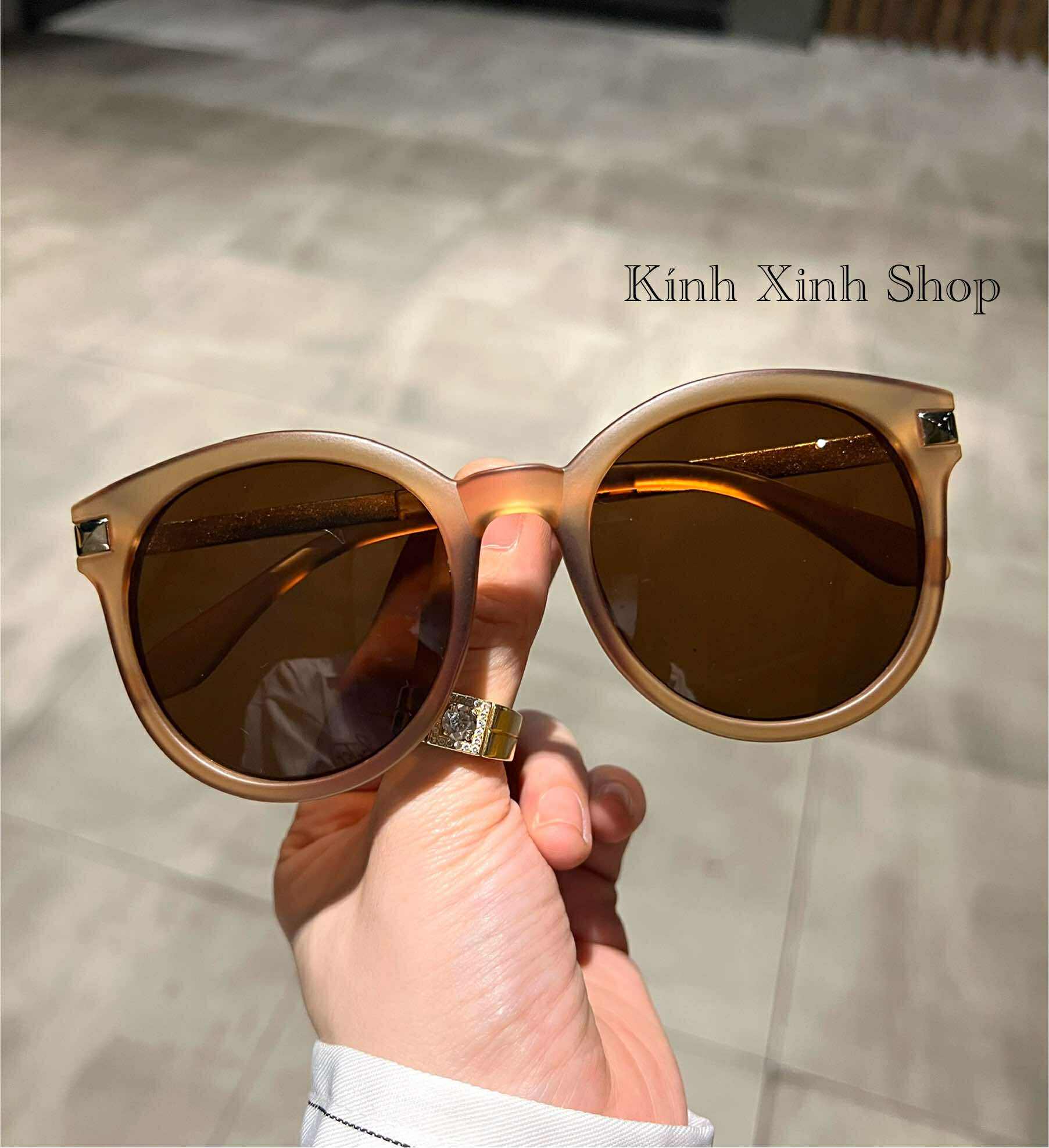 Kính râm đi đường chống nắng Mắt tròn sành điệu cho nữ