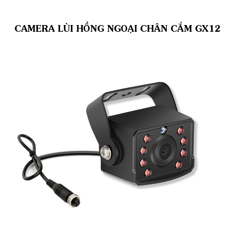 Camera lùi xe tải hồng ngoại,điện 12v-24v,chân cắm AV hoặc GX12