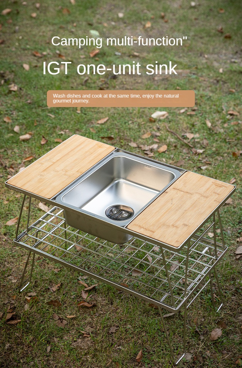 Chậu rửa inox dùng cho bàn IGT Campingmoon CK-26