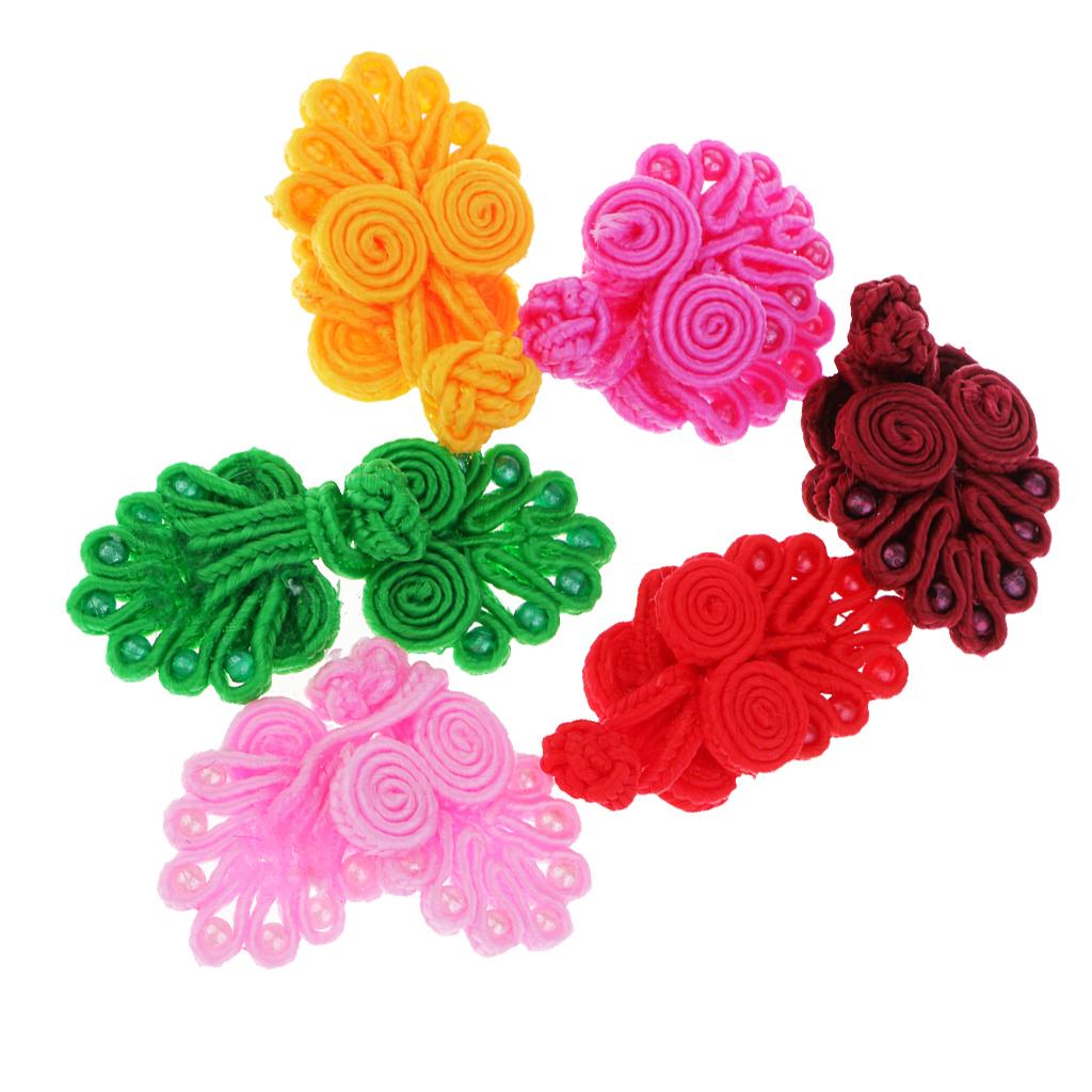 10 Pairs Chinese Frog Knot Closure Buttons Fastener Sewing Handmade DIY Bag Cloth