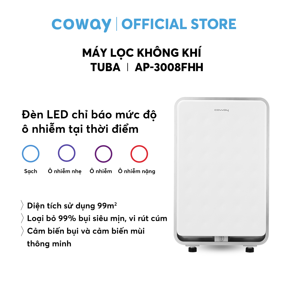 Máy lọc không khí Coway Tuba AP-3008FH - Hàng chính hãng