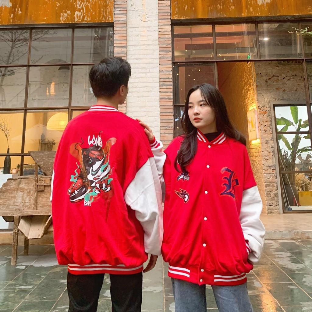 _ Áo khoác VARSITY họa tiết Longsnkr chất nỉ cao cấp giữ nhiệt và thoáng - Bomber /Varsity