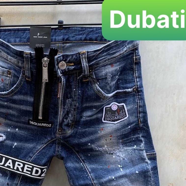 QUẦN SỌT SHORT LỬNG JEAN NAM CHẤT BÒ XANH ĐẬM THÊU CARO CUTE -DB 74 - DUBATIFASHION