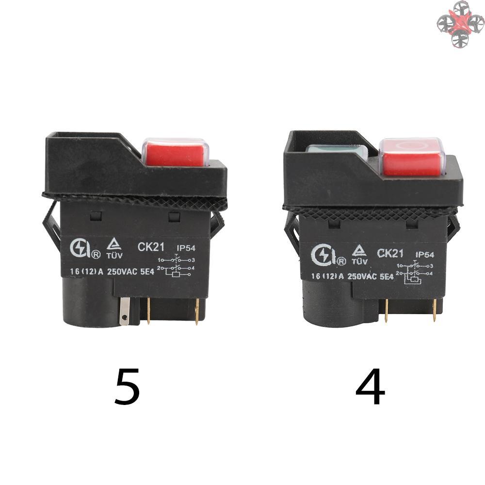 250V Universal CK21B/250V Safety Switch Emergency Stop Safe Cut Off Killer Waterproof and Dustproof Switches Electromagnetic Switch for Grinding Machine