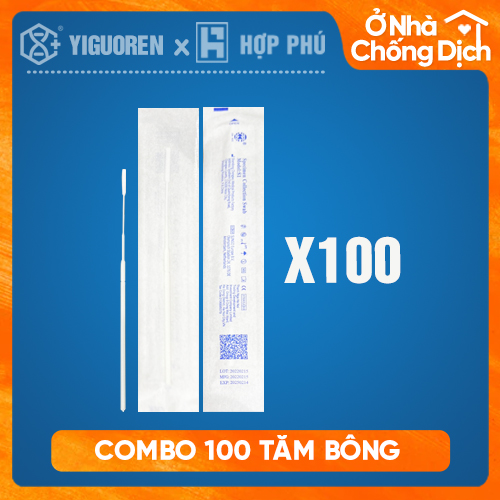 TEST GỘP COVID - 100 que tỵ hầu test Covid-19 Specimen Collection Swab  thương hiệu Chengwu chuyên sử dụng để test gộp (100 que test cho 100 người)