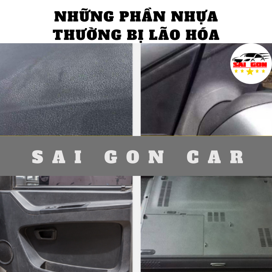 Chai phục hồi nhựa đen cho xe ô tô, dung dịch làm mới nhựa nhám thật hiệu quả, cho xế yêu của bạn luôn đen bóng như mới.