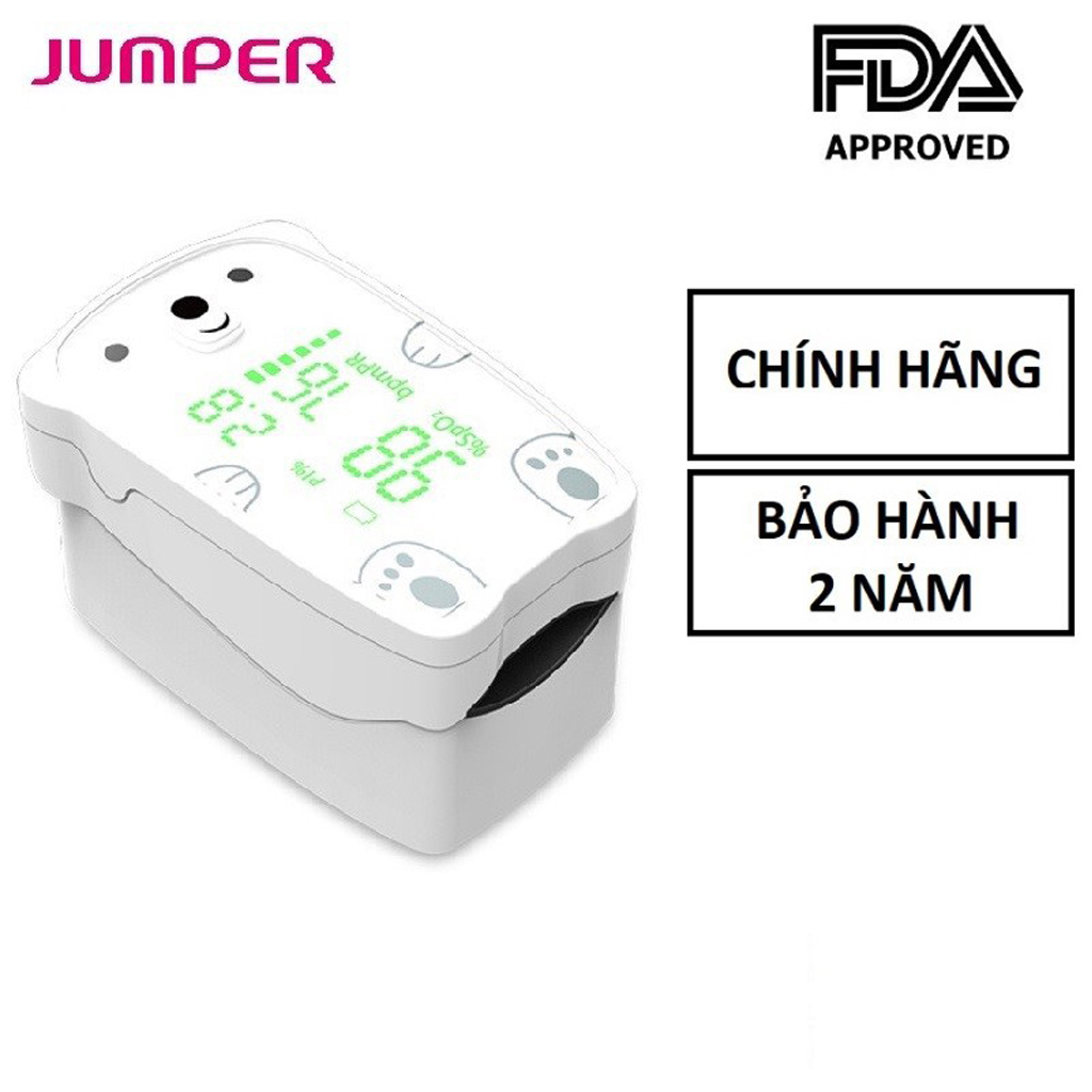 Máy đo nồng độ oxy trong máu Jumper JPD-500H | Dùng Cho Người Lớn Và Trẻ Em - Bảo Hành 24 Tháng [FDA Hoa Kỳ + xuất USA]