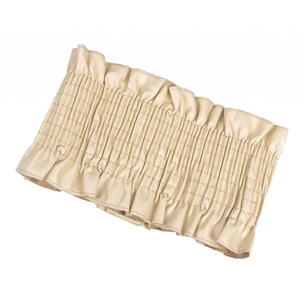 Women Girls PU Leather Wide Waist Belt Elastic Band Corset