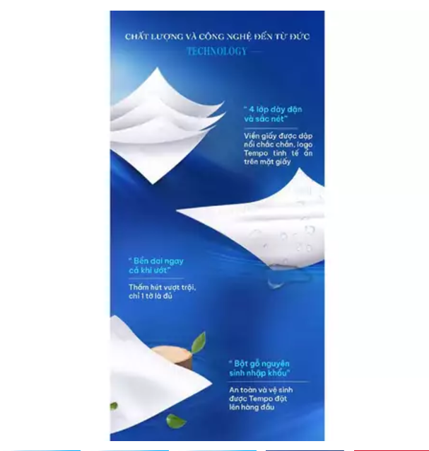 [MUA 3 LỐC TẶNG 1 LỐC GIẤY BỎ TÚI REGULAR MÙI NGẪU NHIÊN] Khăn Giấy Bỏ Túi Cao Cấp Tempo Petit (18 Gói/Lốc) - 4 lớp bền dai, an toàn cho da - Thương hiệu Đức