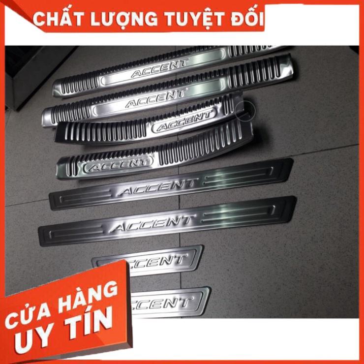 Bộ ốp bậc giẫm trong + ngoài inox xe acent 18 Hàng Cao Cấp