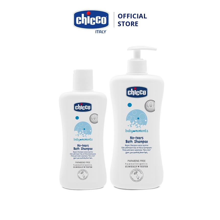 Combo Sữa tắm gội chiết xuất Hoa cúc 0M+ Chicco 200ml &amp; Phấn rôm nước Chicco 0M+ 100ml