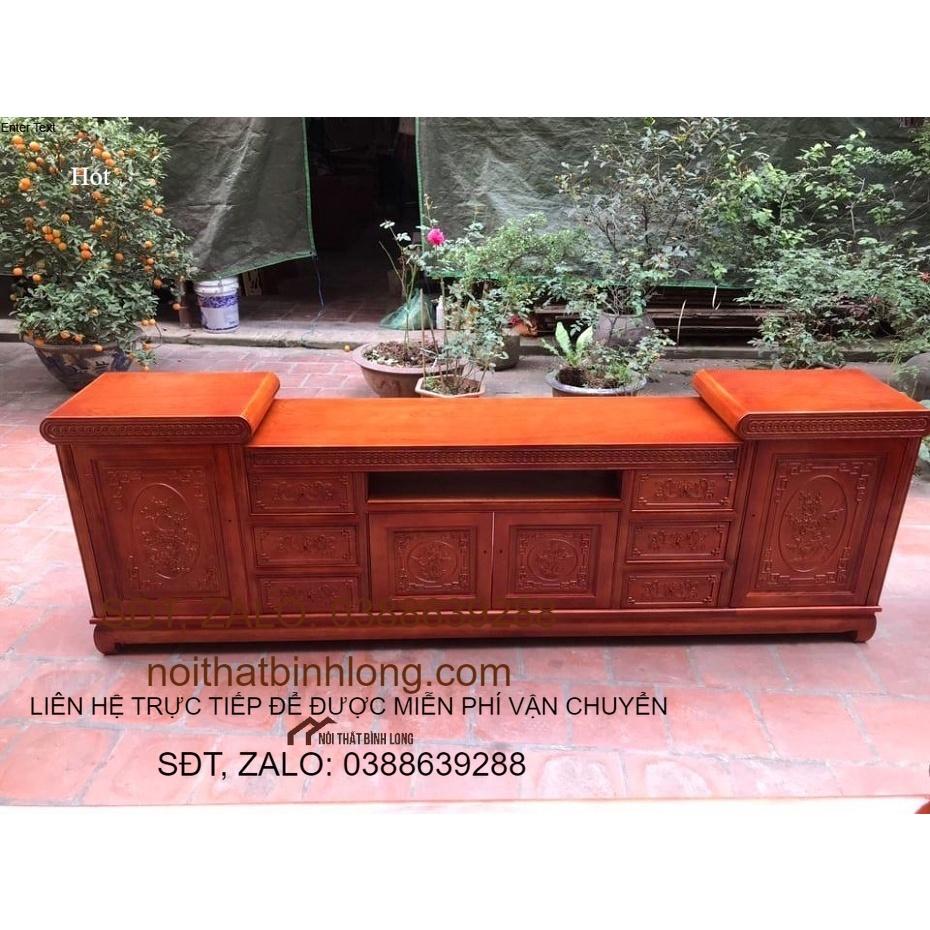 kệ tivi gỗ xoan đào kt 2m2