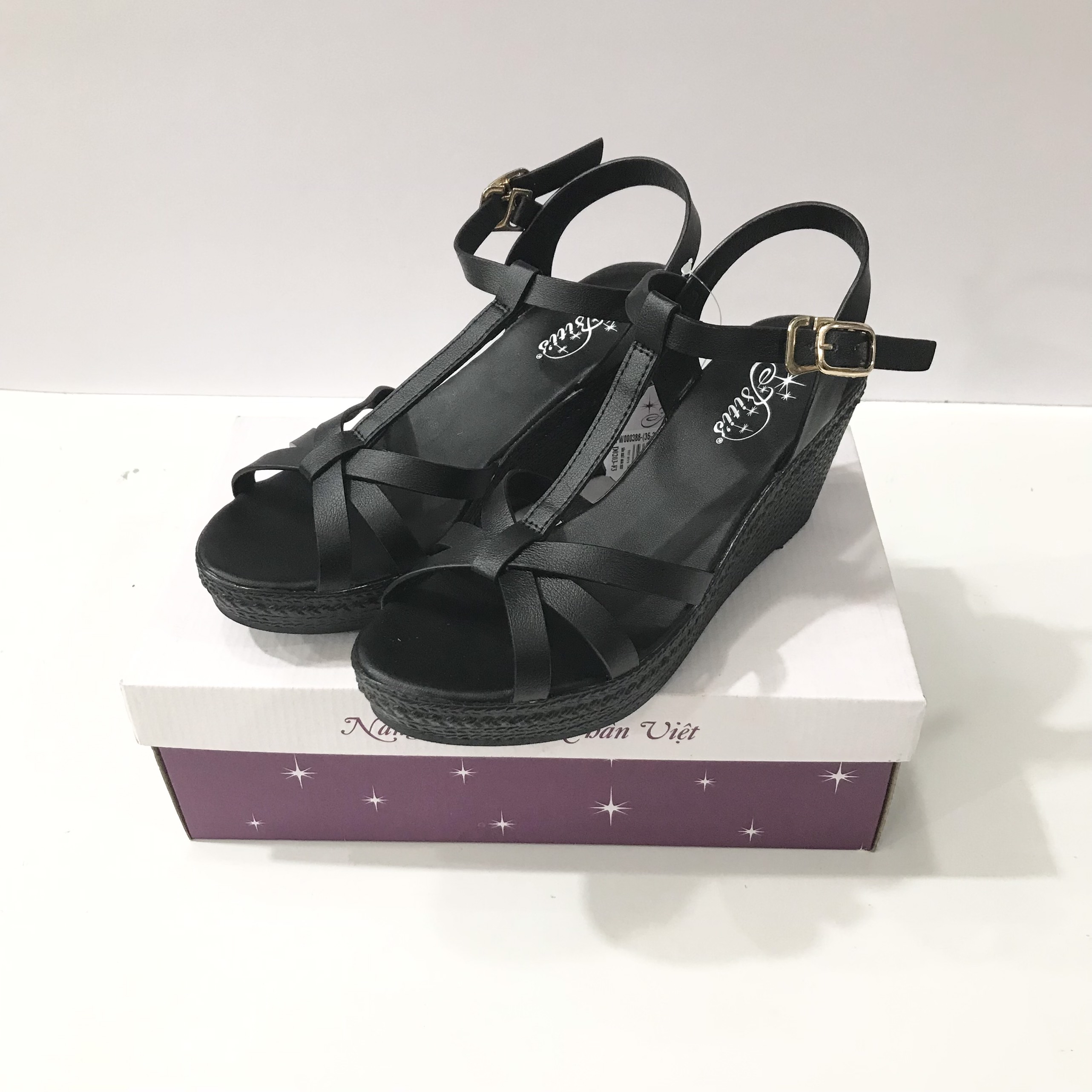 Sandal Nữ Đế Cao 7cm BPW000388DEN