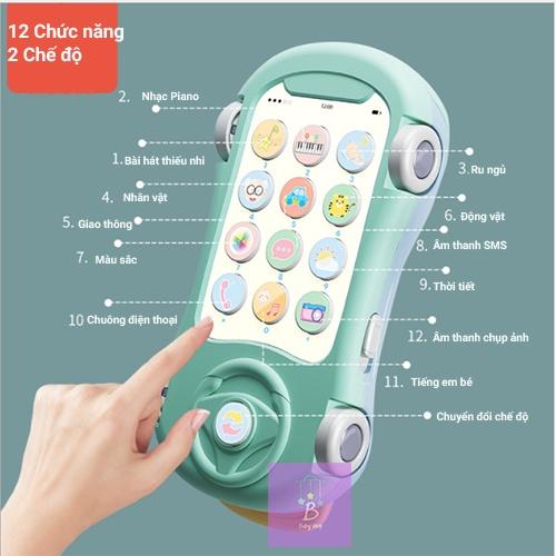 Điện Thoại Đồ Chơi Kiểu Dáng Xe Ô Tô Có Phát Nhạc Giáo Dục Sớm Cho Bé