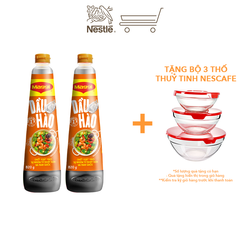 Combo 2 dầu hào Maggi chai 820g