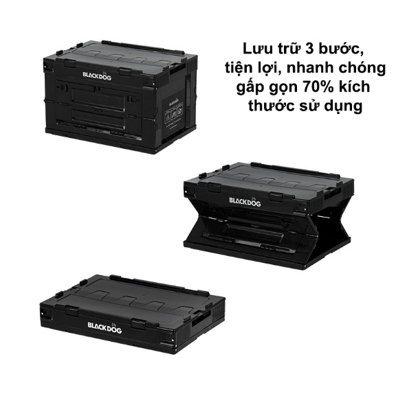 Thùng đựng đồ cắm trại gấp gọn 50L Blackdog BD-SNX001