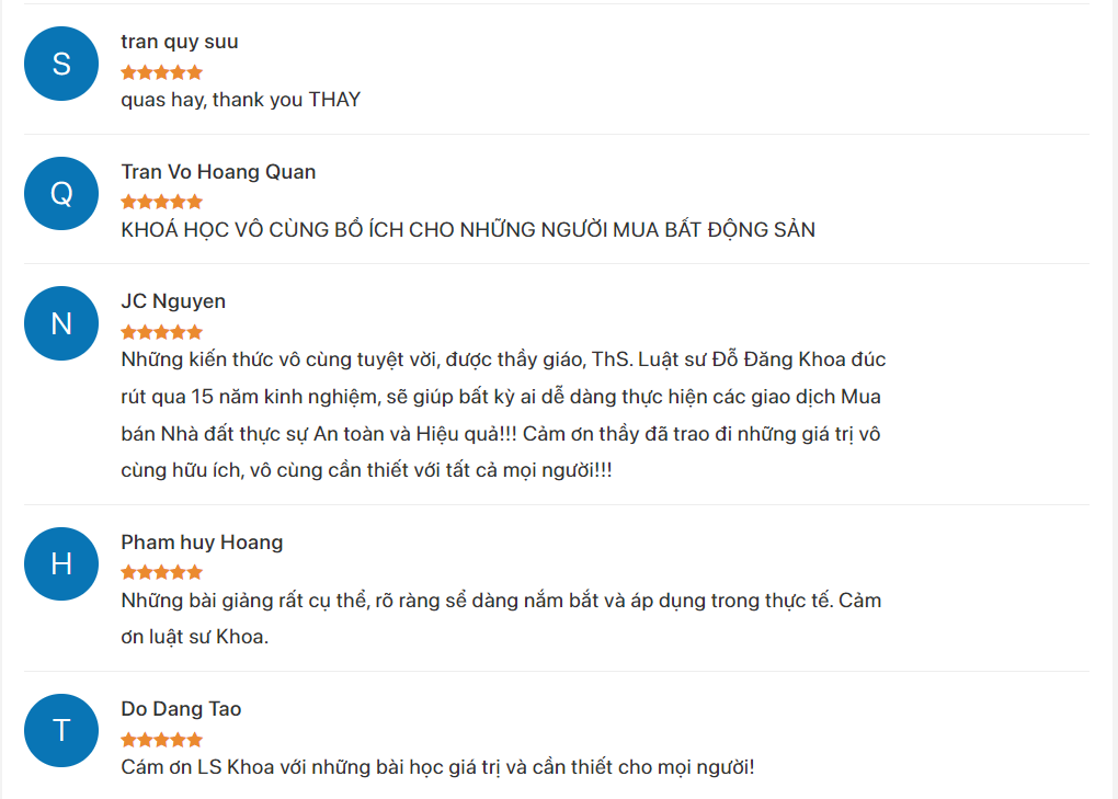 Khóa Học Bí Quyết Mua Bán Nhà Đất An Toàn Và Hiệu Quả - Luật sư Đỗ Đăng Khoa