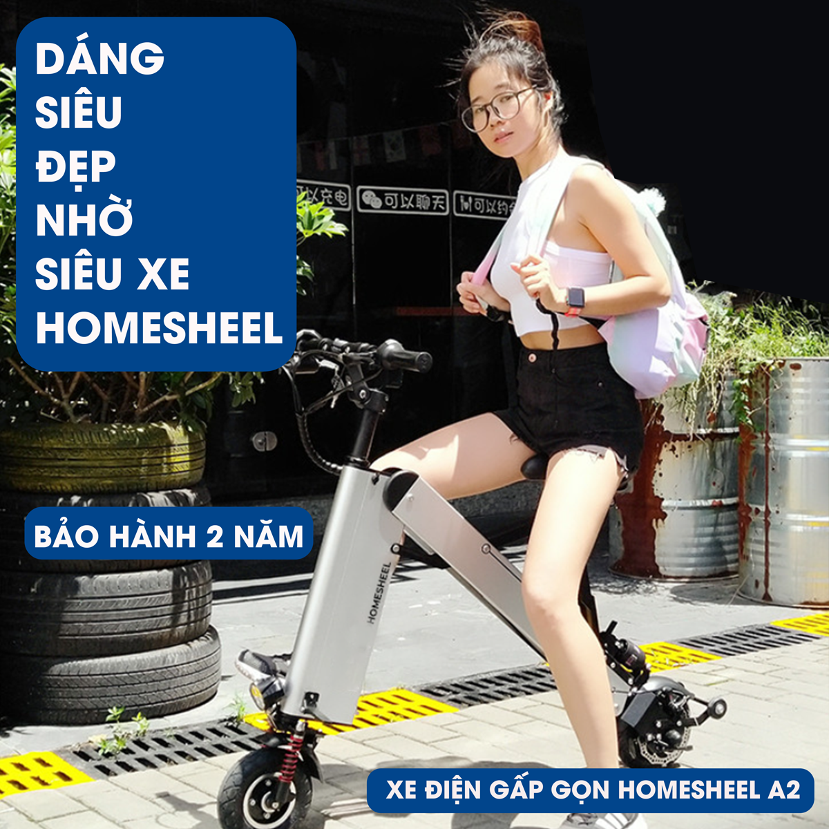 Xe đạp điện thể thao gấp gọn Homesheel A2 pro phiên bản  đặc biệt_Hàng chính hãng