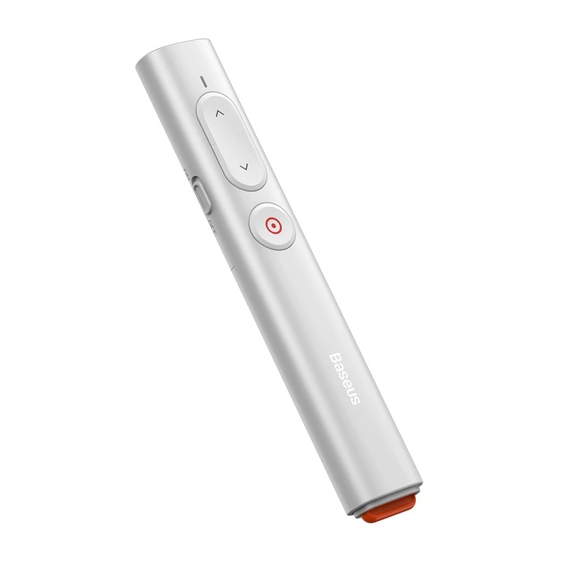 Bút Laser trình chiếu Baseus Orange Dot Wireless Presenter Standard Version cho Laptop/ Macbook (100m. 2.4Ghz USB/Type C Receiver, Wireless Remote Control, Red Laser Pointer/ Presenter) - Hàng chính hãng