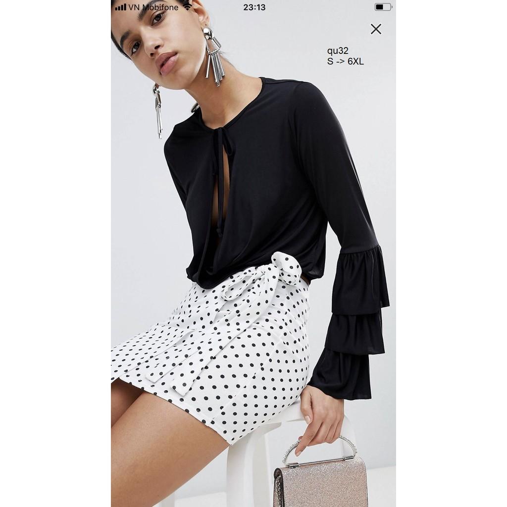 SKIRT127 CHÂN VÁY NGẮN CHẤM BI