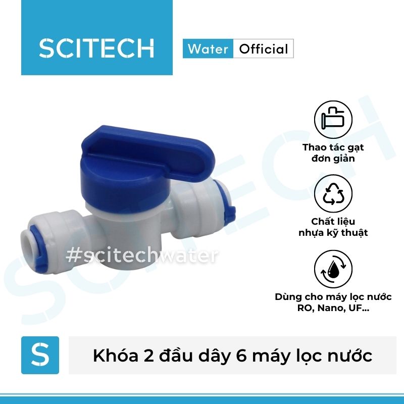 Khóa 2 đầu dây 6 hoặc khóa 2 đầu dây 10 dùng trong máy lọc nước - Hàng chính hãng