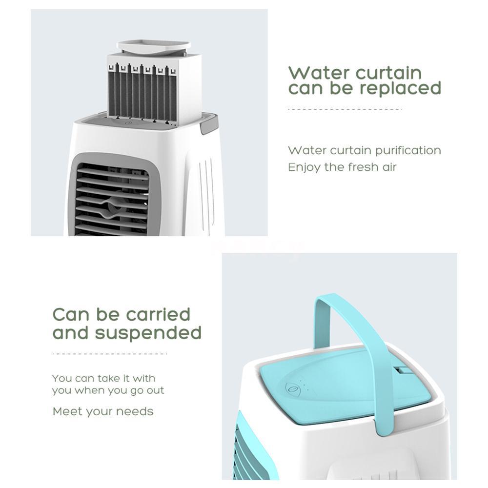 Quạt Điều Hòa Làm Mát Mini Có Chức Năng Phun Sương Và Chức Năng Làm Ẩm Không Khí