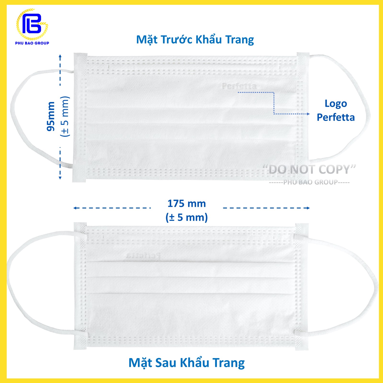 [Combo 5 HỘP - PERFETTA MODERATE] - Khẩu Trang Y Tế Chất Lượng Cao, Kháng Khuẩn, Chống Bụi Mịn, Màu Trắng, 3 Lớp, Bảo Vệ Tối Ưu - (50 cái/hộp)