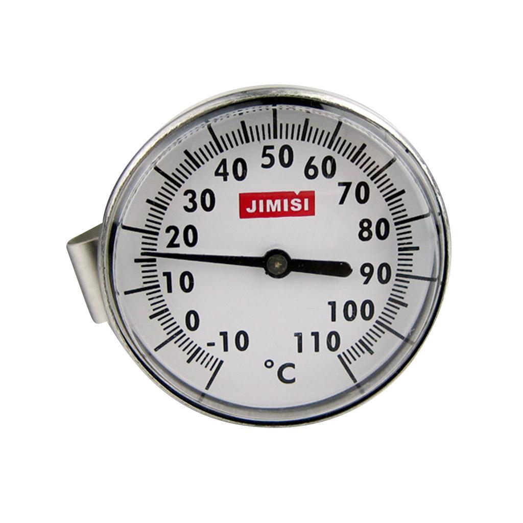 600ML Steel Coffee Milk Frothing Jug Garland Cup with Scale Thermometer