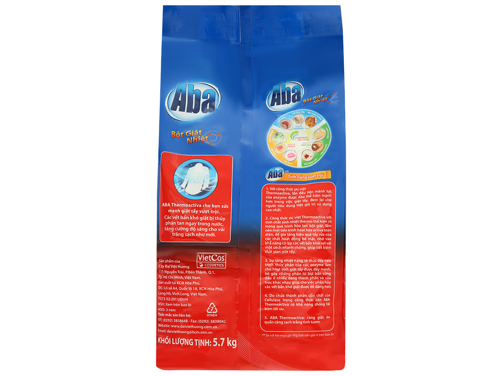 Bột giặt Aba túi 5,7kg