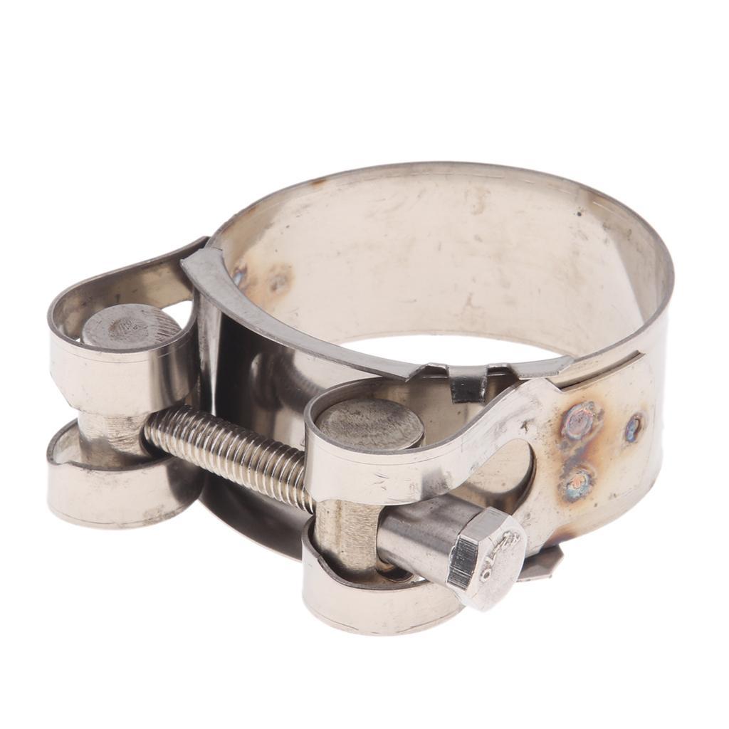 Heavy Duty Stainless Steel Motorcycle Exhaust Clamp Clip 44-47mm 48-51mm