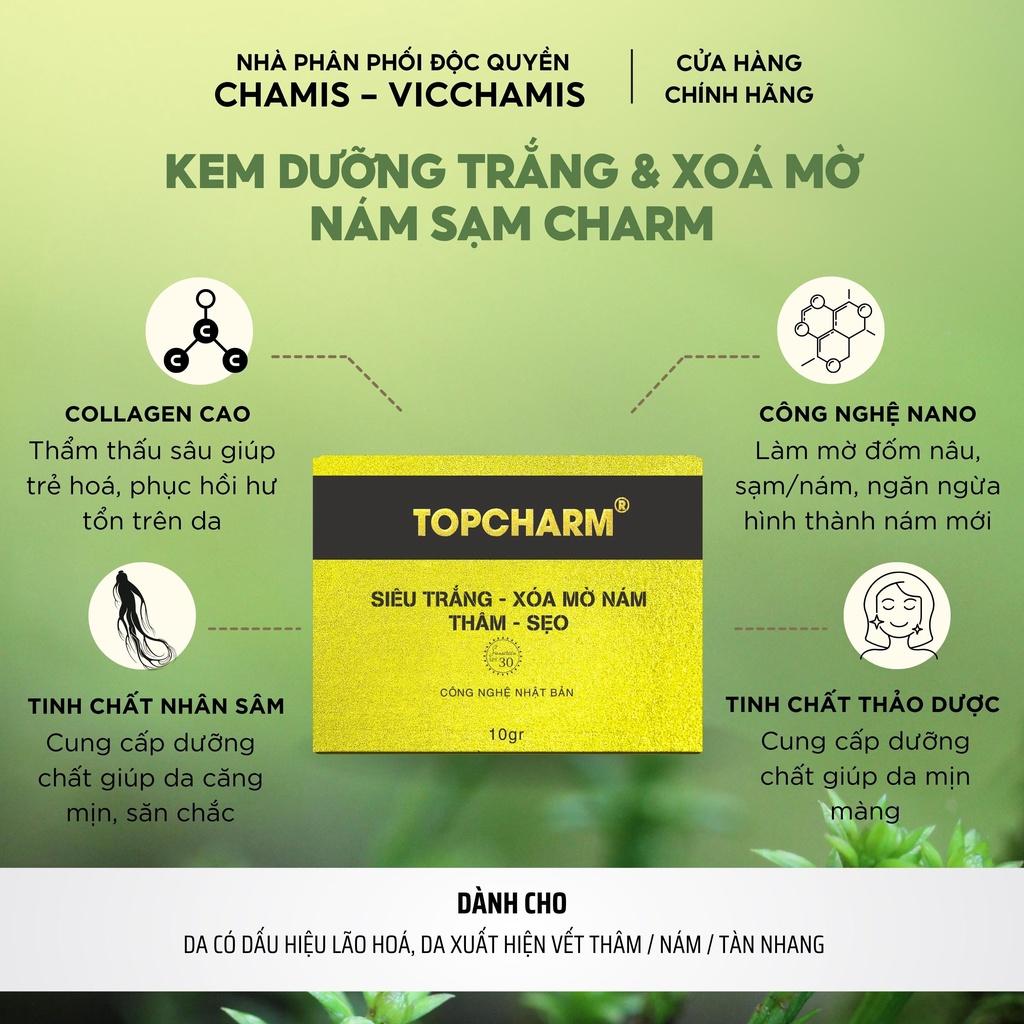 Kem dưỡng nâng tone, giảm mờ nám sạm cho làn da trắng hồng mịn màng Charm