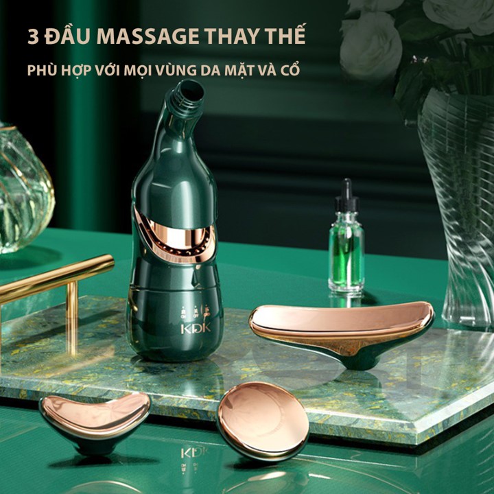 Máy massage KDK 3in1 nâng cơ mặt, đẩy tinh chất, tăng sinh Collagen