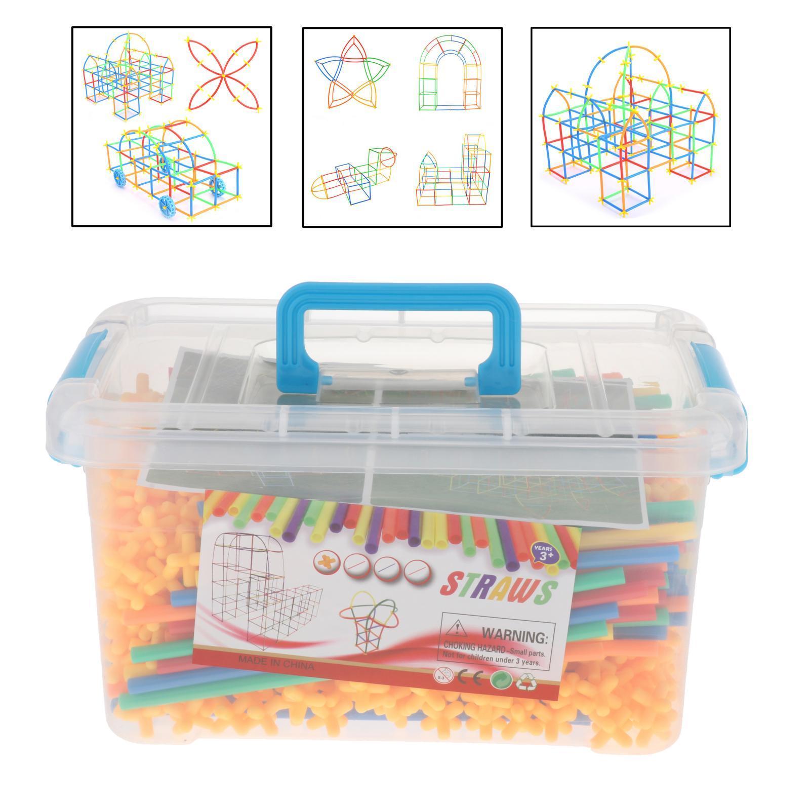 Fort Building Kit Construction Tunnel DIY Toys With Rods & Spheres